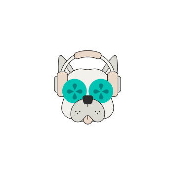 Woman listening to podcast