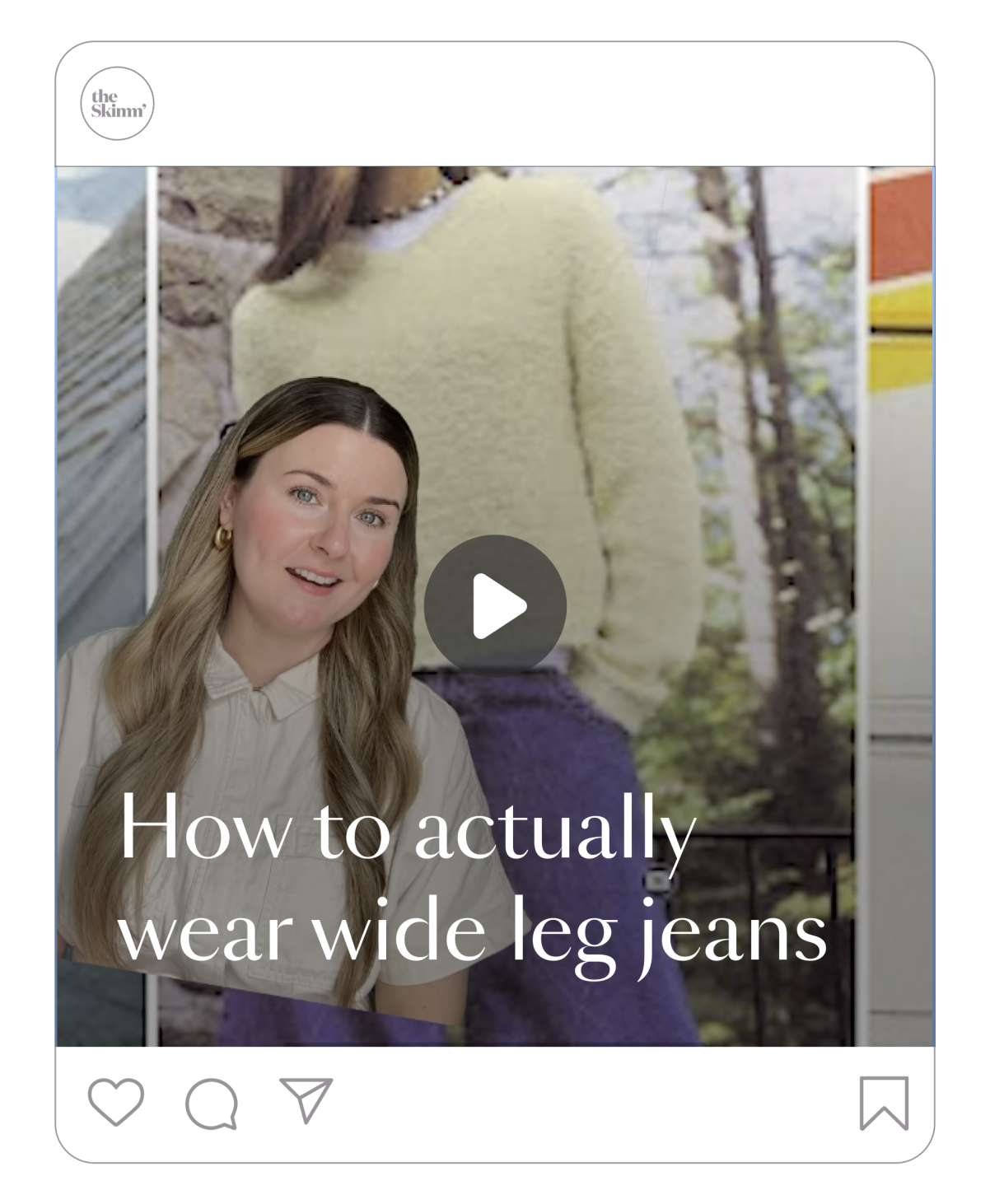 how to actually wear wide leg jeans video