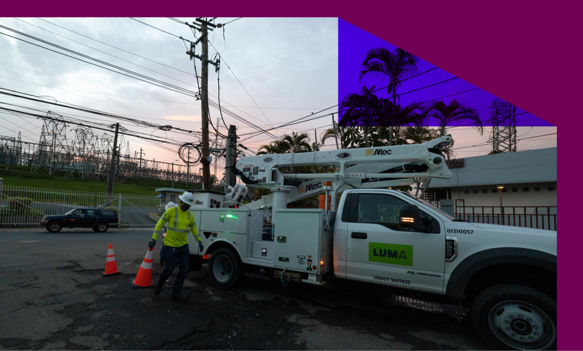 Luma Energy working in Puerto Rico 