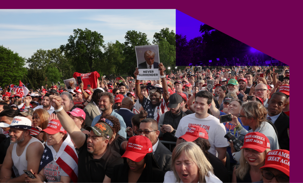 Trump supporters at a rally