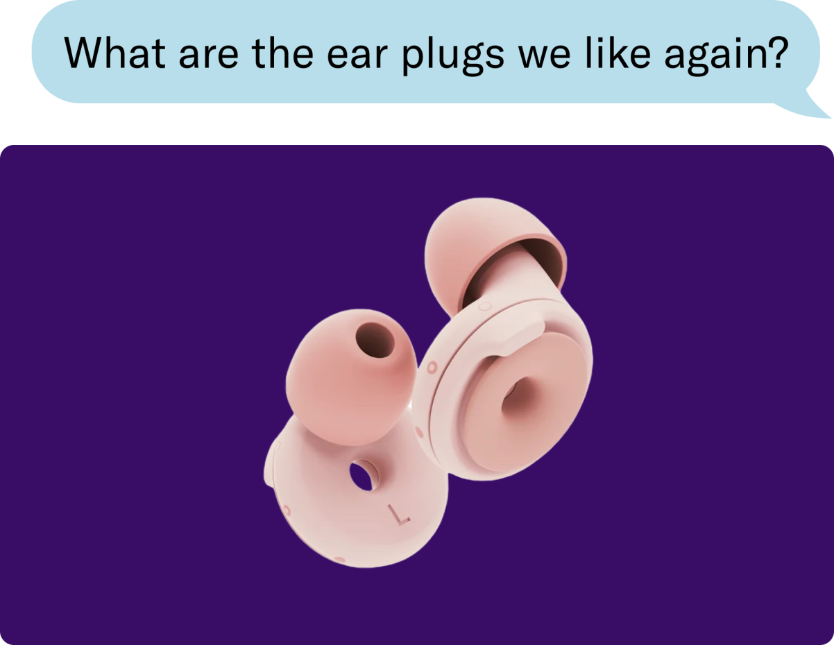 What are the earplugs we like again? 