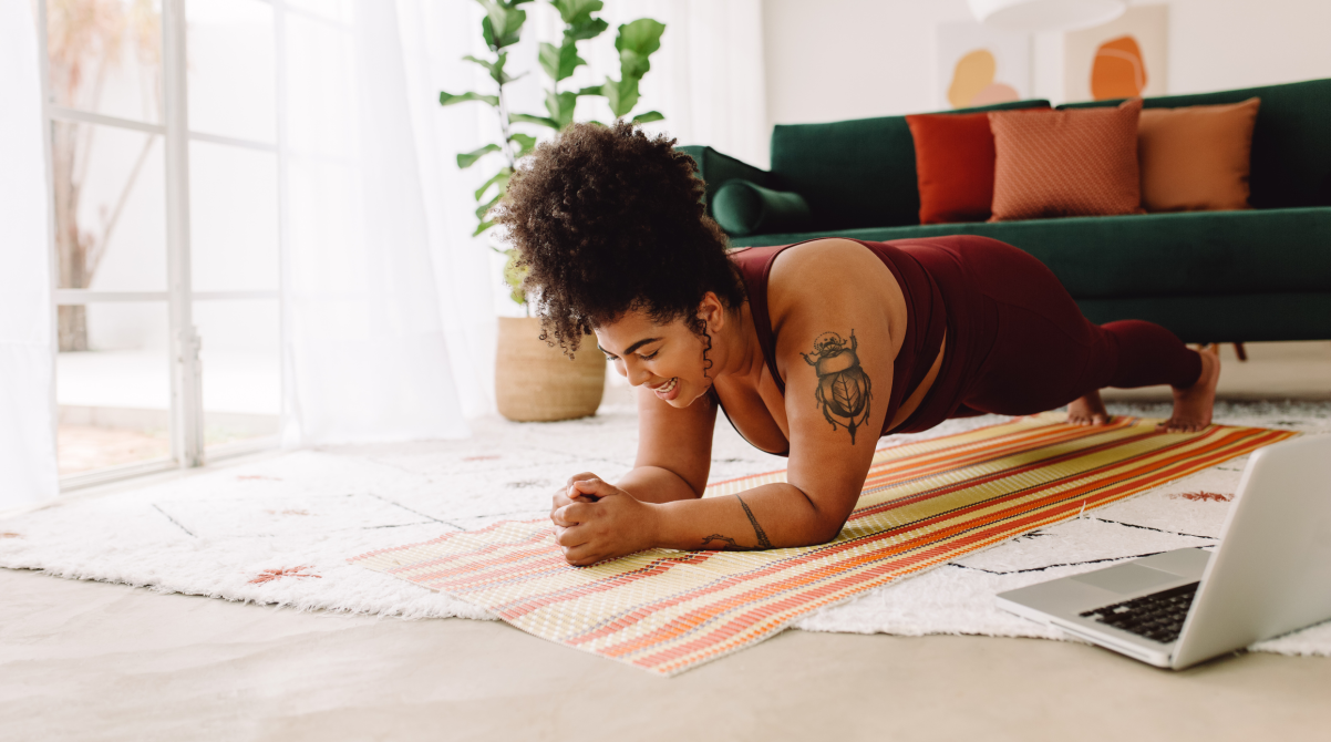 Woman holding plank