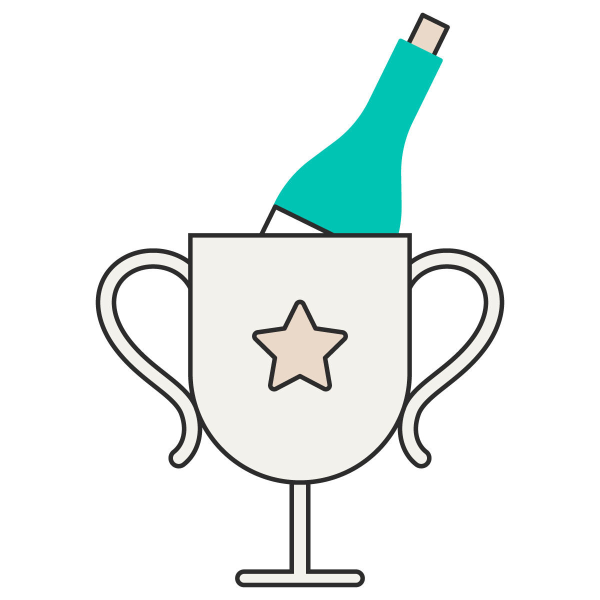 Champagne in a trophy