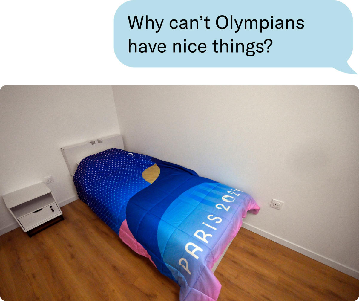 Why can’t Olympians have nice things?