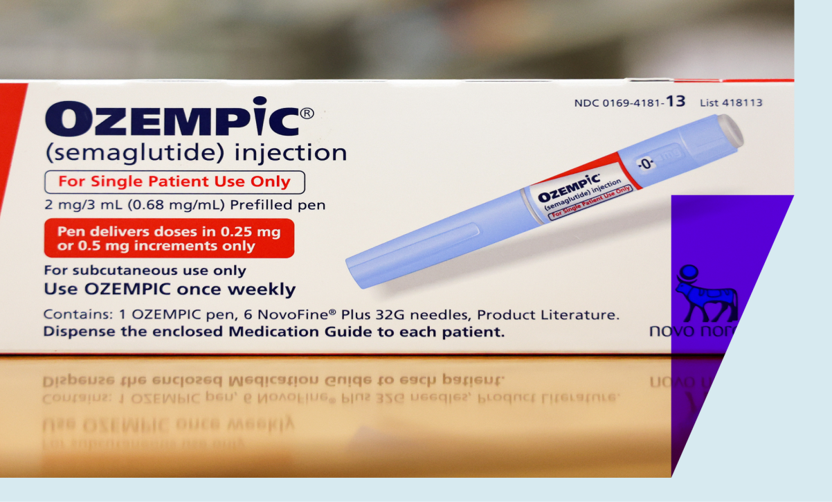  In this photo illustration, a box of the diabetes drug Ozempic rests on a pharmacy counter 