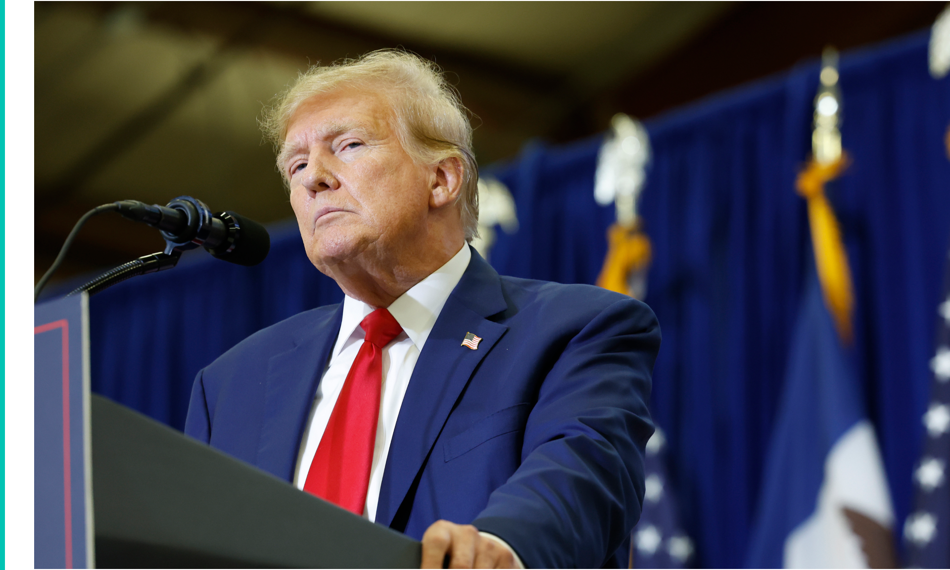 Republican presidential candidate, former U.S. President Donald Trump speaks at a campaign rally 